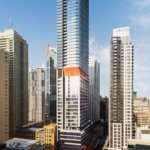 Modern one-bedroom plus study apartment in Sydney’s ‘Greenland’ building with city views, a spacious balcony, high-end finishes, and premium amenities. Located next door to Gadigal Metro Station for ultimate convenience.