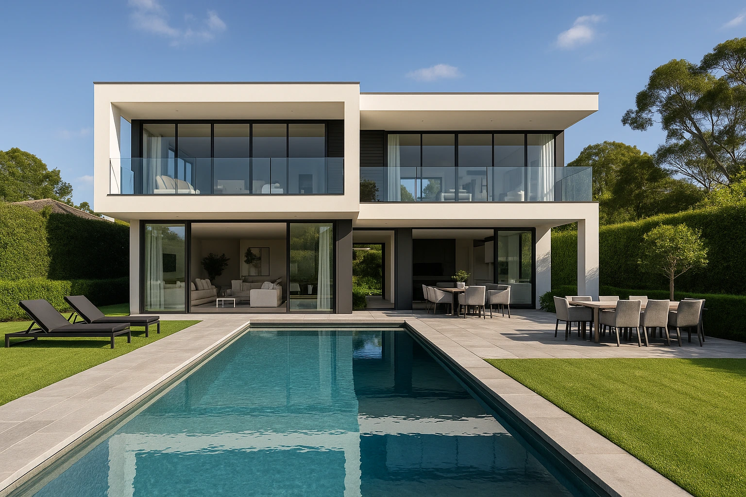 High-quality image of an upscale Australian home symbolising interest rate cuts and rising property demand, as analysed by Rodney McLoughlin.