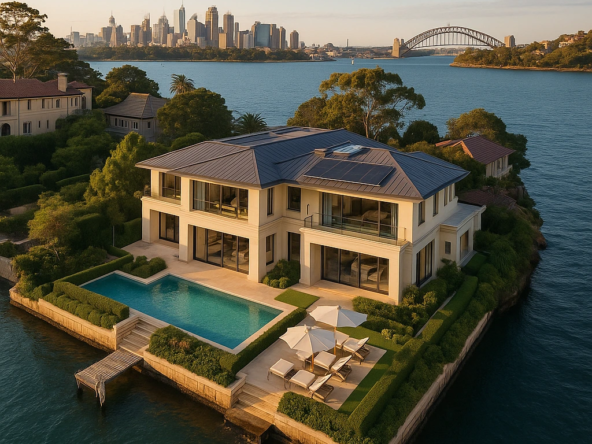 High-quality image showing a thoughtful Australian homeowner reviewing finances, symbolising cautious spending and mortgage focus.