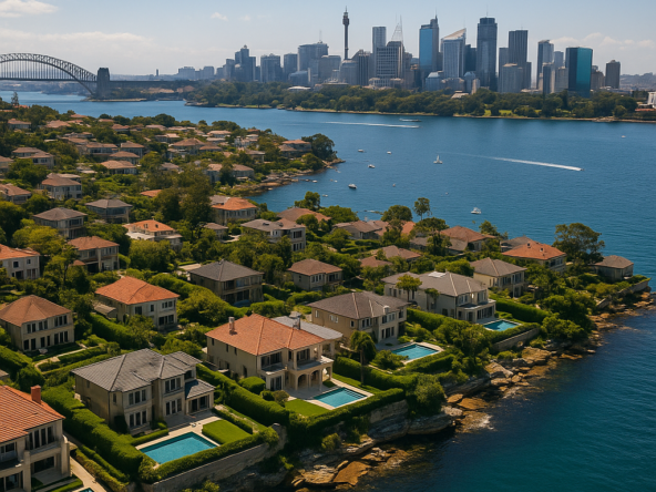 High-quality, sophisticated image depicting unsold suburban homes, reflecting the growing impact of stale listings in Sydney’s real estate market.