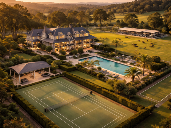 High-quality, sophisticated image depicting a luxury Sydney harbourfront home with expansive water views, representing premium Australian real estate insights.