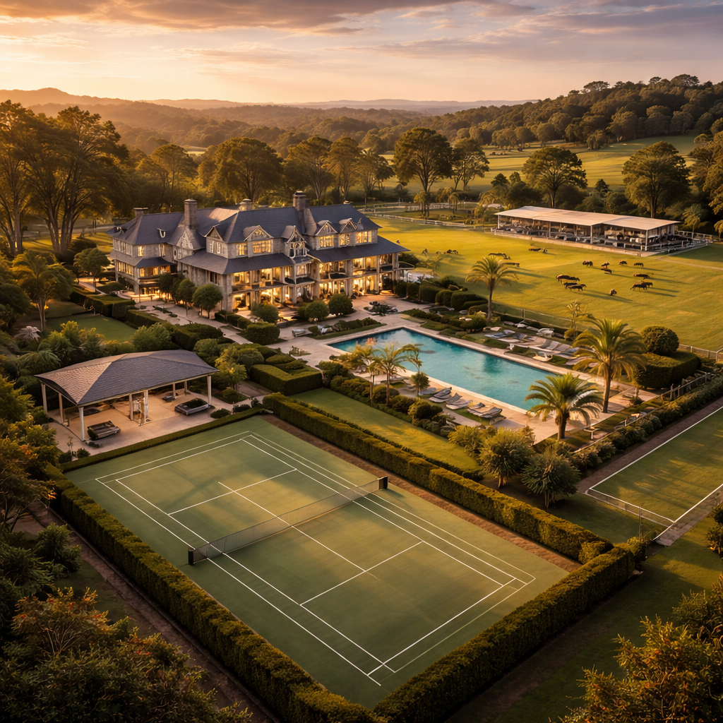High-quality, sophisticated image depicting a luxury Sydney harbourfront home with expansive water views, representing premium Australian real estate insights.